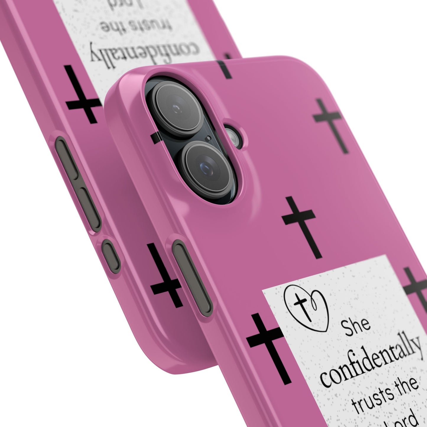 Pink Slim Phone Case - Psalm 112:7 Bible Verse