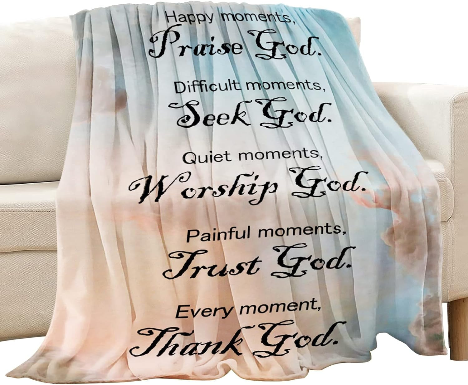 50"X 60"  Bible Verse Soft Throw Blanket