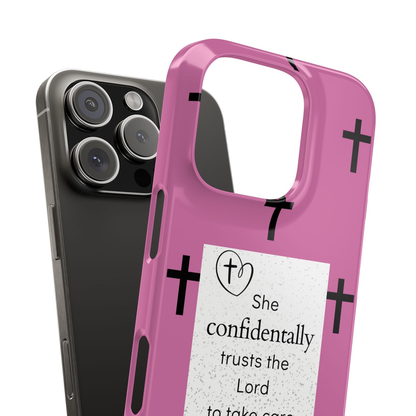 Pink Slim Phone Case - Psalm 112:7 Bible Verse